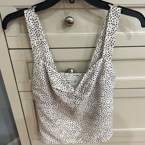 NWT white black polka dot top, Abercrombie and Fitch